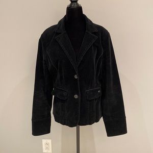 Point Zero Black Corduroy Blazer Size: L